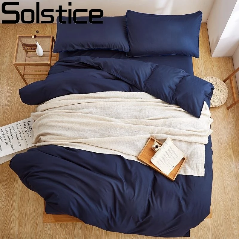 Solstice текстиль Новый продукт сплошной цвет 4 шт. Комплект постельного белья из