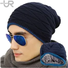 Unisex Fashion Add Velvet Beanies Warm font b Knitted b font font b Hat b font