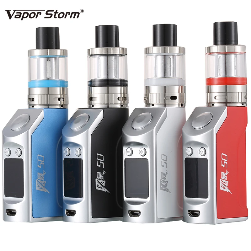 

100% Genuine Vapor Storm Mini 50 Kit With 2ml EC II Tank and Storm50 Battery Mod Vapor Kit Electronic Cigarettes easily carry