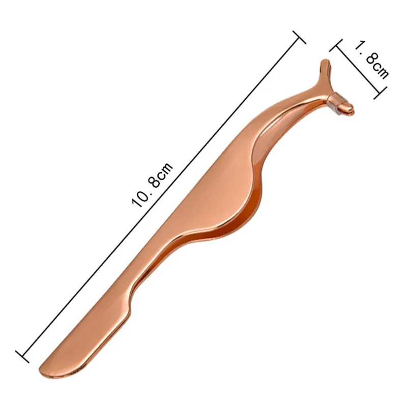 Розовое золото ресницы клип Пинцет Ложные ресницы установить помощник для макияжа глаз аксессуары