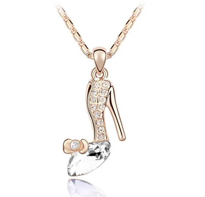 shoes Pendant Necklace Jewelry Lover girl gifts free drop shipping quality s women accessories party Austrian crystal High heel - Image 5