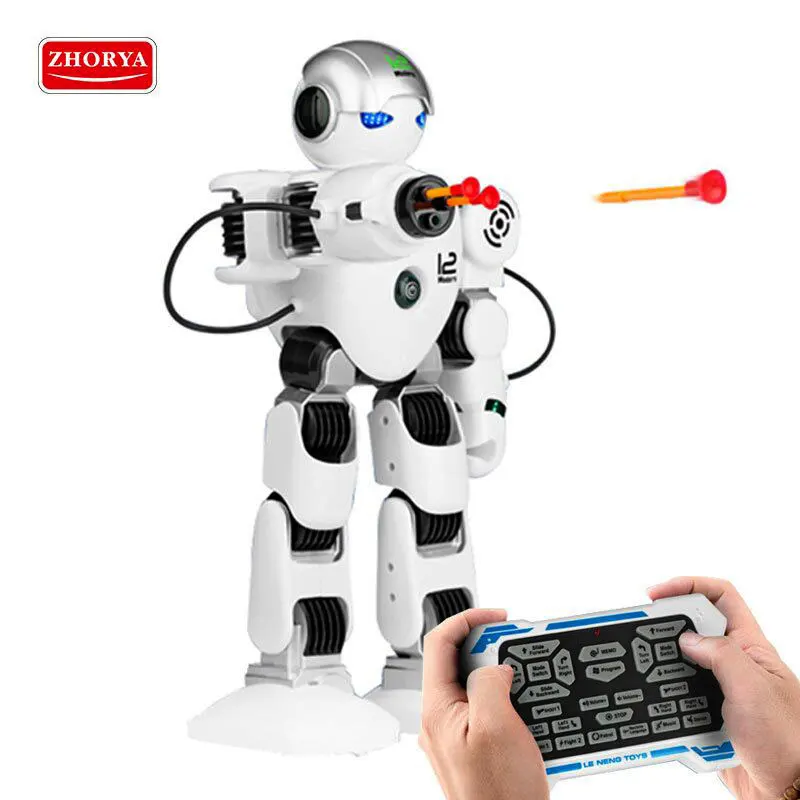 

Zhorya toys RC Robot Intelligent robot Remote Control shooting toys Music and Light Electronic Toy for Children Birthday Gifts