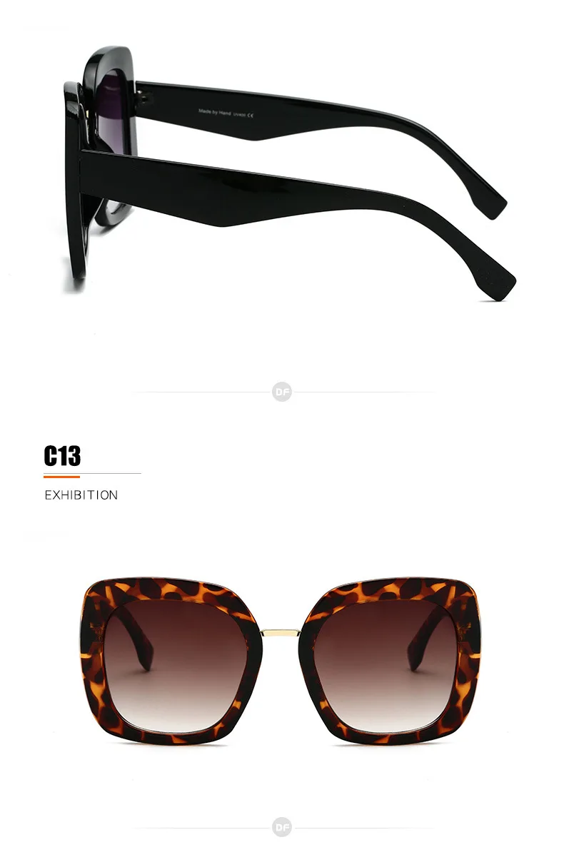 NYWOOH Ретро Квадратные Солнцезащитные очки женские негабаритные градиентные солнцезащитные очки женские роскошные большие оправы UV400