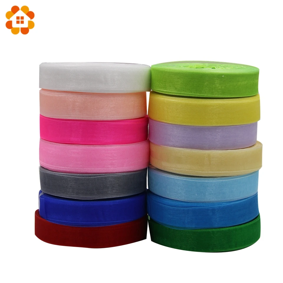 Лента из органзы с кристаллами 3 размера 50 ярдов 15/20/25 мм|organza ribbon|wrapping ribbongift wrapping