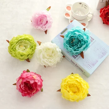 

9pcs Artificial Peony flower heads Flower Wall background wall DIY silk flower head for Wedding Flower Home party decoration