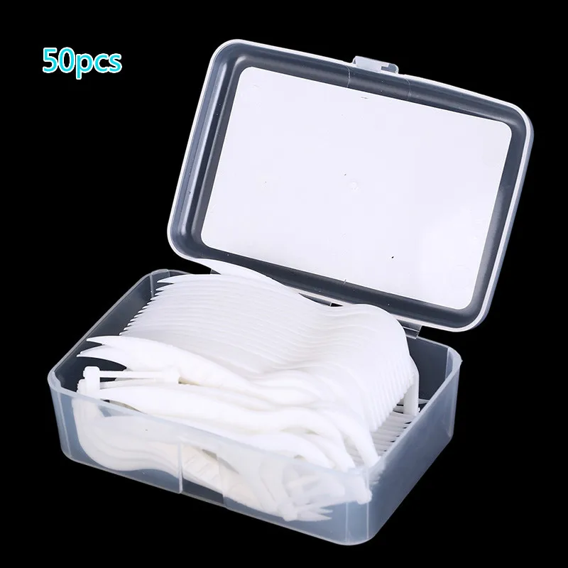

30/50 Pcs Thread Dental Flosser Oral Gum Teeth Clean Tools Dental Plastic Tooth Picks Teeth Care