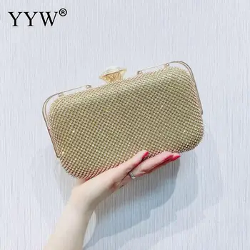 

Ladies Wedding Clutches Rhinestone Women Evening Bag Party Banquet Handbag Chain Crossbody Shoulder Bag 2019 Hot Bolsa Feminina