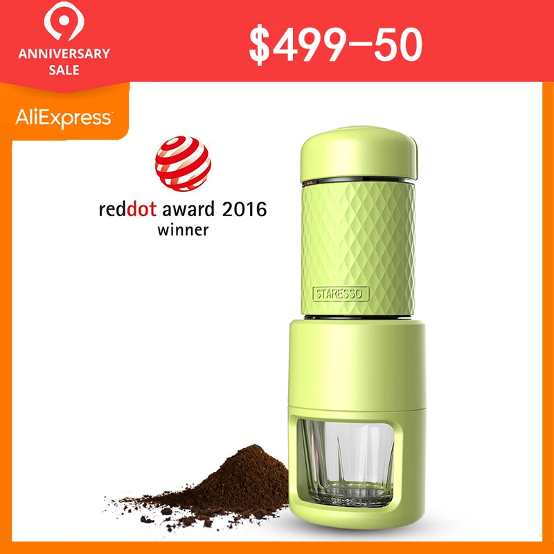 

STARESSO Multi Function Brand New Hand-held Coffee Machine Coffee Maker Manual coffee Bean Grinder Cafe High Quality Green Color