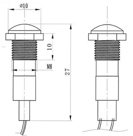 8mm FILN 6 volt 120v 12V 24V led light indicator lamp pilot light signal light 5