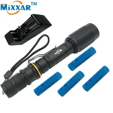 V5 CREE xm-l T6 8000 люмен светодиодный фонарик 5-режима регулируемый Torch Light подходят два 5000 мАч батарей телескопические