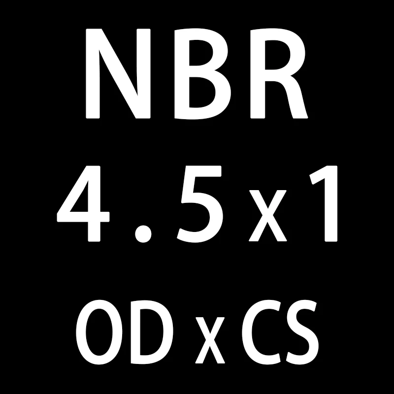 50 шт./лот резиновым кольцом черный NBR уплотнительное кольцо 1 мм OD4/4,5/5/6/6,5/7/7,5/8/9/9,5/10 мм уплотнительное кольцо нитрил прокладка масла кольца шайба - Цвет: OD4.5mm