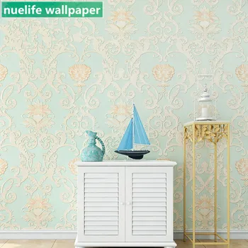 

Modern minimalist high-end generous green bedroom study living room home TV background wallpaper non-woven waterproof wallpaper