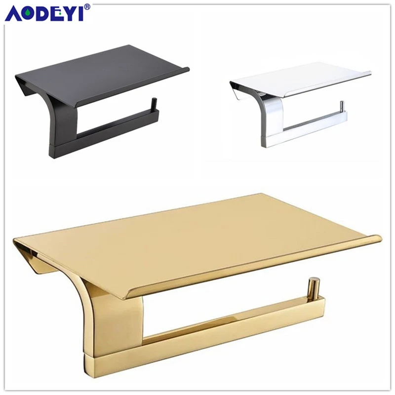 Bathroom Toilet Paper Holder Stainless Steel Tissue Roll Hanger Brushed Gold Bathroom Toilet Paper Holder Stainless Steel Tissue Roll Hanger Brushed Gold