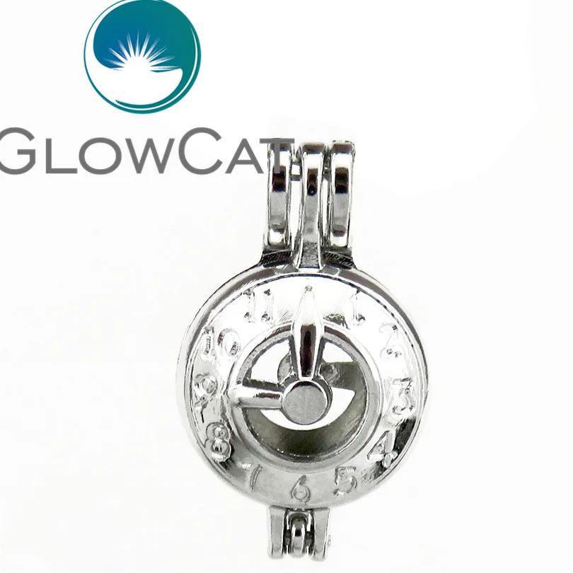 Glowcat часы Oyster жемчужина клетка ювелирных изделий бисер кулон эфирное масло