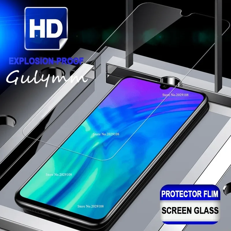 

9H Hardness HD Screen Tempered Glass for Huawei P30 P20 Mate 20 10 Lite Pro Hard Glass on Honor 20 10 i 8A 8X 8C 8S Glas Cover