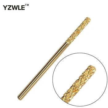 YZWLE High Quality Samll YG8 Tungsten Steel Diameter Gold Plated Nail Drill Bit / Grinding Head Tool For Nail Art Drill Machine