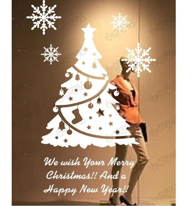 Free Shipping Wholesale Wall Decor Wall Stickers PVC stickers Christmas