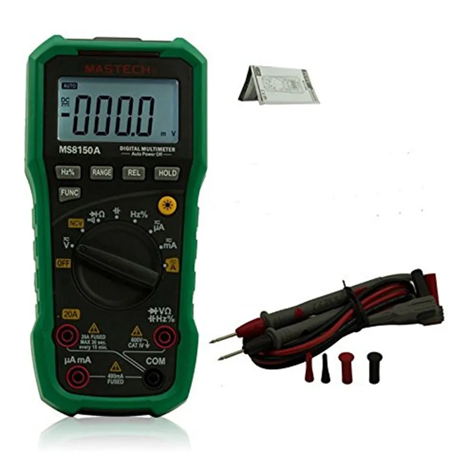 

Mastech MS8150A Digital 4000 counts Auto Range Multimeter Voltage Current Resistance Tecrep Tester Ammeter Diagnostic-tool