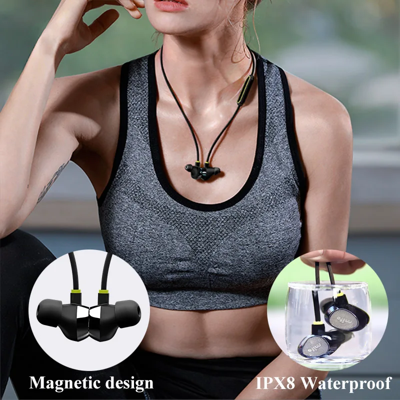 Mifo i8 Wireless Bluetooth 5.0 Headset Sport Noise Cancelling Magnetic Attraction Earphone Swimming Hd Music Earphone Running