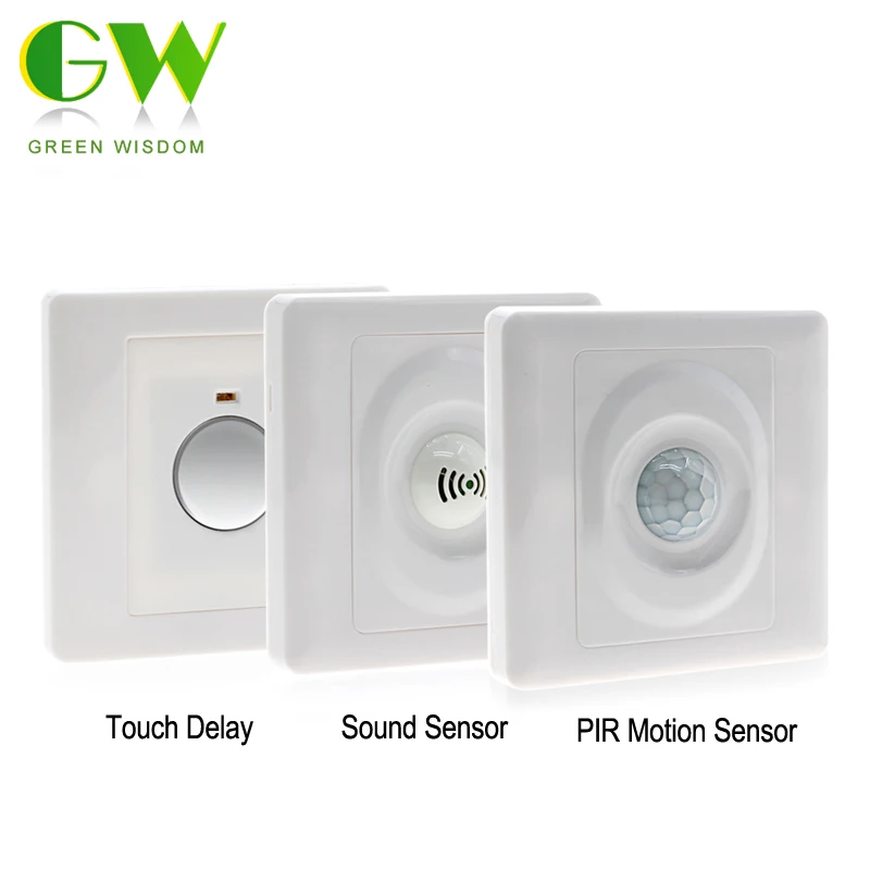

Wall Touch Delay Sensor Induction Switch/Sound Control Smart Switch/Human Body PIR Infrared Motion Sensor Switch For Lamp Bulbs