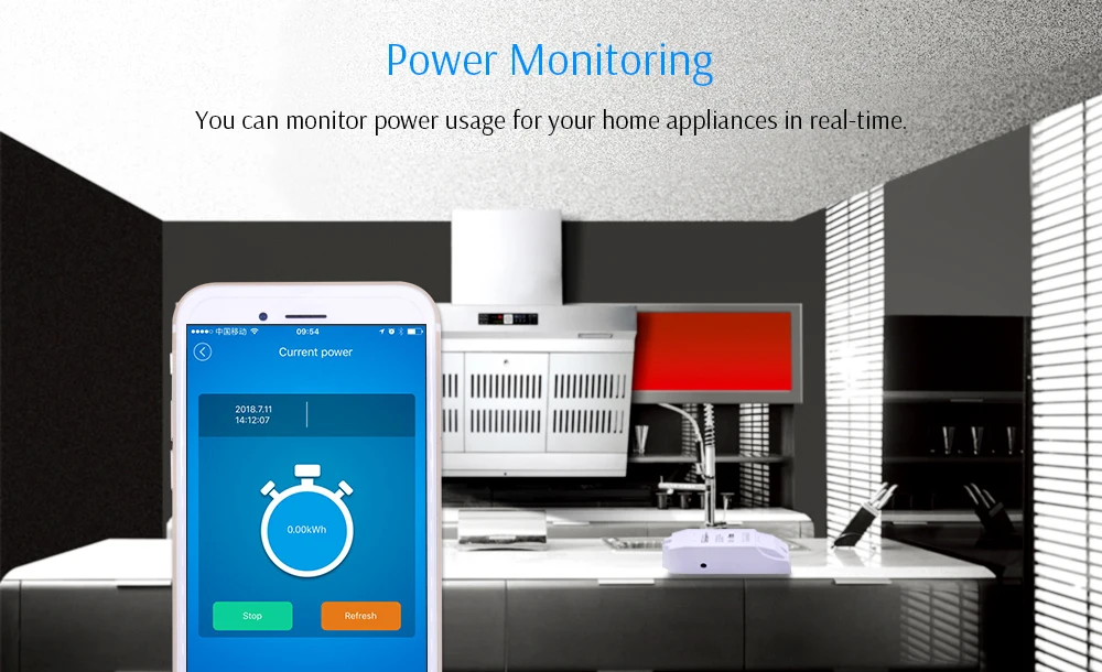 Itead Sonoff Pow R2 16A Интеллектуальный переключатель Wi-Fi с более высокой контроль точности энергии Применение умный дом Мощность измерительный работает с Amazon Alexa