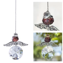 H& D ручной работы висячий Хрустальный Ангел Suncatcher оконный орнамент Радужный производитель ангел-хранитель украшение для домашнего садового декора(коричневый