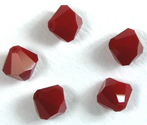 

Free Shipping, 720pcs/Lot 4mm Red Coral color Chinese Top Quality Crystal Bicone Beads