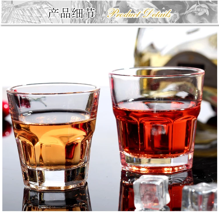 Набор из 6 3,5 унций бессвинцовых стеклянных стаканов для виски, сделанных стаканами для бара 105 мл 145 мл