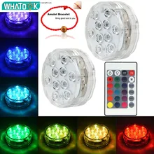 Панель-whatook подводный светодиодный аквариум для рыбок подсветка для аквариума IP68 5050 4 Вт RGB светодиодный подводный свет лампы+ пульт дистанционного управления x 100 шт