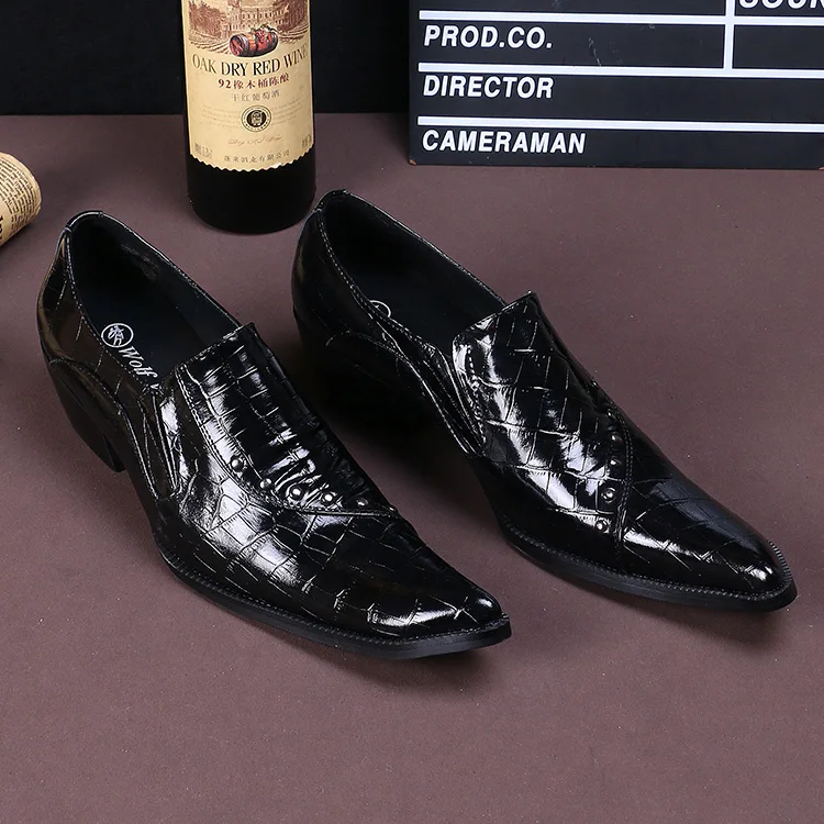 Del Italiano Mocasines Cocodrilo Hebilla Homme Picture Pie Masculino De Hombre Vestir Puntiagudo Zapatos Negro Oxford Chaussure Dedo Dura Piel As 067Bw