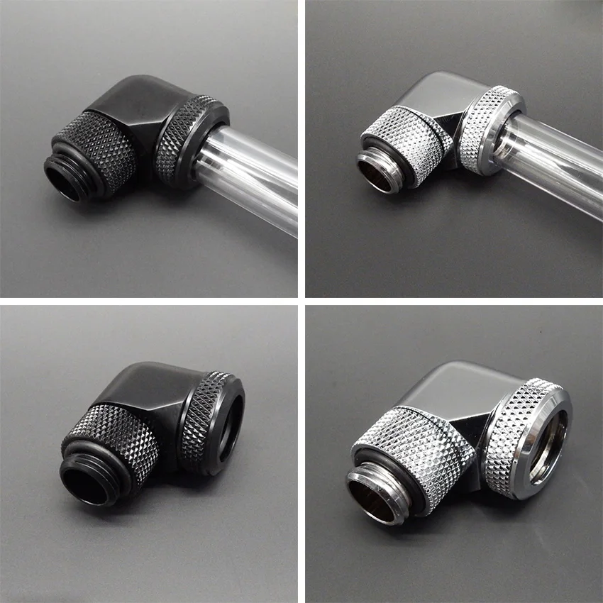 

WinKool Single Head 14mm Rigid Hard Tubing Fitting Silver Black