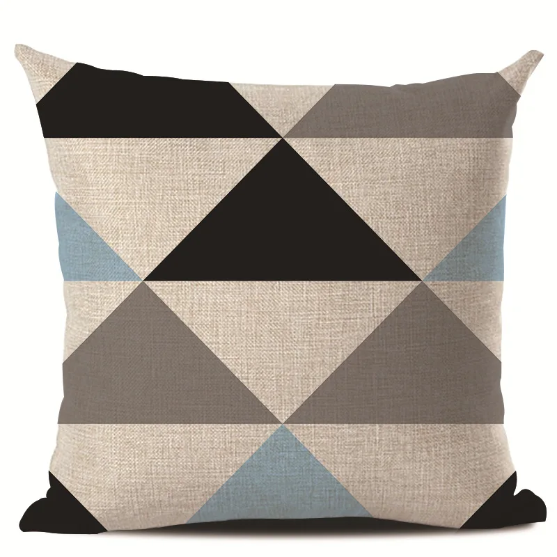 

Mediterranean Wind Geometry 45*45cm Cushion Cover Linen Throw Pillow Car Home Decoration Decorative Pillowcase