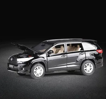 

High simulation Toyota Highlander,1:32 scale alloy pull back car model,diecast metal toy vehicles,free shipping