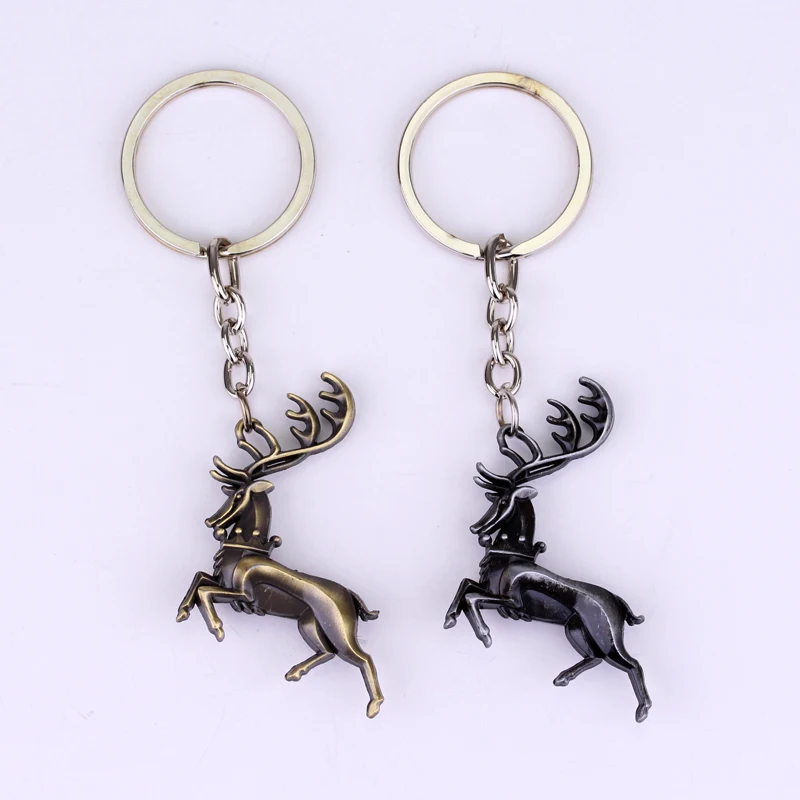 

Hot Sell Game of Thrones Keychains Vintage Two Colors House Baratheon Family Symbol Key Ring Key Holder Metal Chaveiro Jewelry
