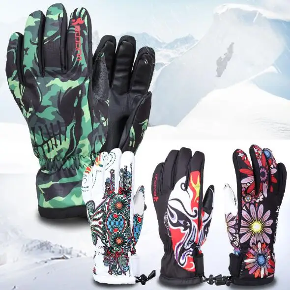 Ветрозащитный профессиональные лыжные перчатки теплые перчатки для зимних видов спорта на открытом воздухе