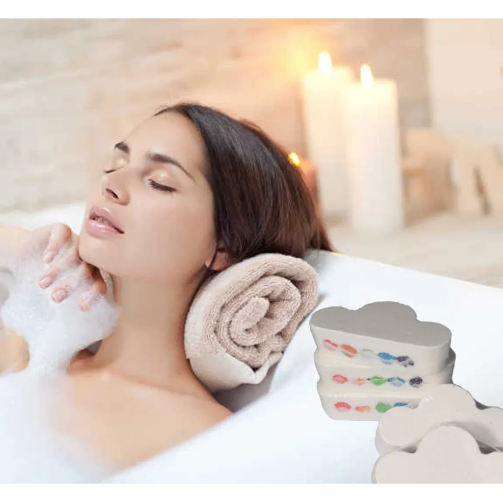 

2PCS Rainbow Cloud Bathing Ball Floating Natural Deep Sea Bath Bomb Produce Colored Bubbles Skin Smoother Bathroom Clean Tools