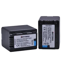 Batmax 2 шт. 3600 мА/ч, VW-VBK360 VBK360 Батарея для цифрового фотоаппарата Panasonic HC-V10 HC-V100 HC-V100M HC-V500 HC-V500M HC-V700 HC-V700M HDC-HS60