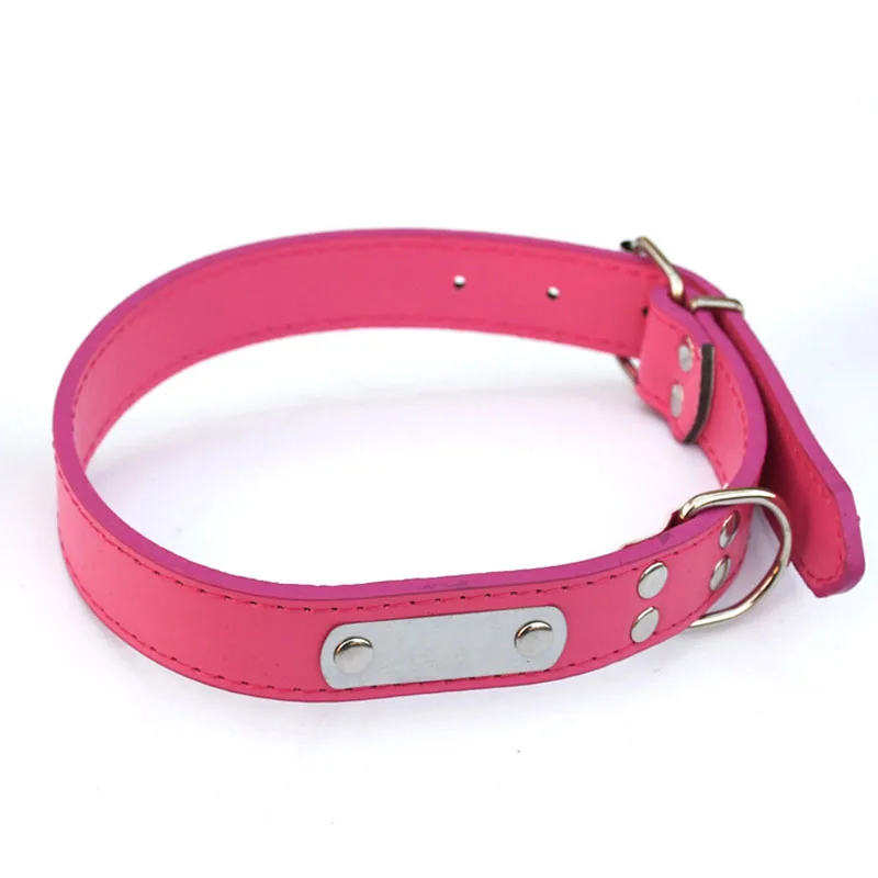 Simple and Stylish Pet Collar Dog Leads PU Leather DIY Lettering Iron Adjustable Dog Collars for Little Medium Large Dogs8