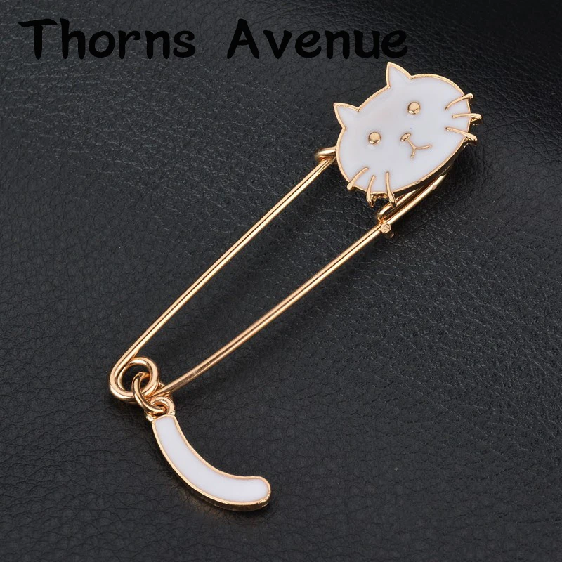 

Thorns Avenue Fashion 2 Colors Cat Shape Alloy Men & Women Brooch Pins Accessories Bridal Wedding Jewelry Best Gifts For Party