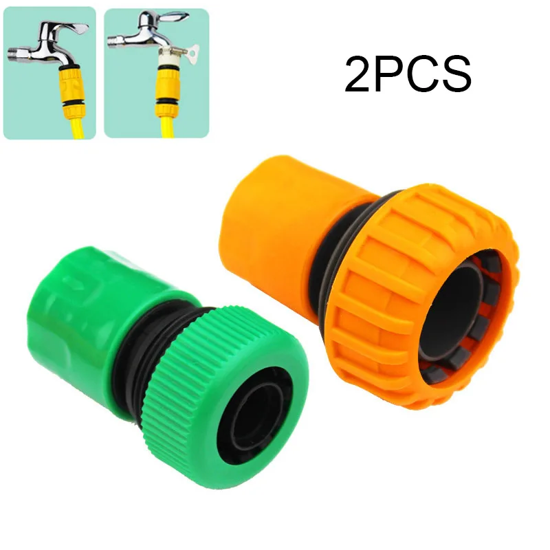 2pcs Quick Connect Adapter Drip Irrigation Hose Connector Gardening