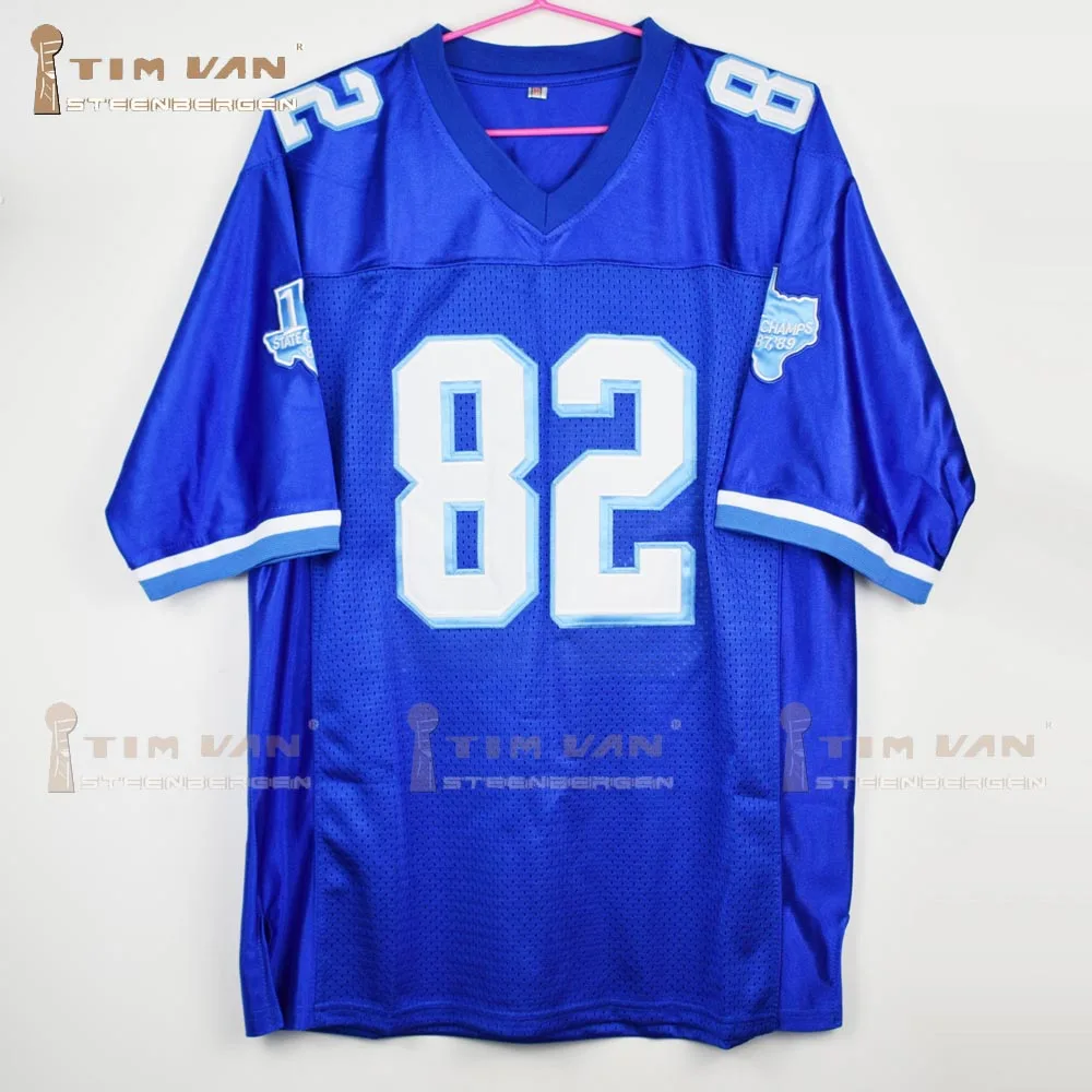 

TIM VAN STEENBERGE Charlie Tweeder 82 Football Jersey Varsity Blues Movie Reference Stitched Sewn-Blue
