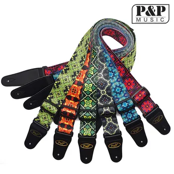 

Electric Acoustic Bass Guitar Strap W/3 Pick Plectrums Holders Leather Ends Multifunction Black Useful Chinese wind S008