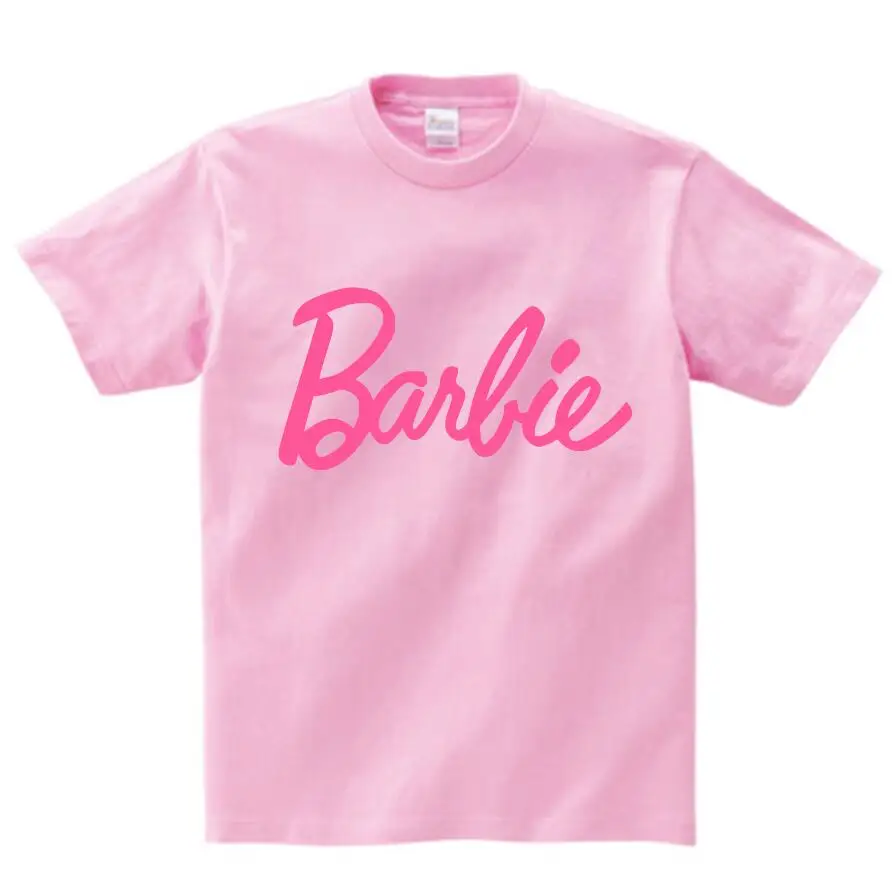 Футболка для девочек; хлопковая одежда для малышей Kawaii; милые топы с короткими рукавами; детские толстовки с капюшоном; Свитшот; teeTops; Модная одежда для малышей - Цвет: pink childreT-shirt