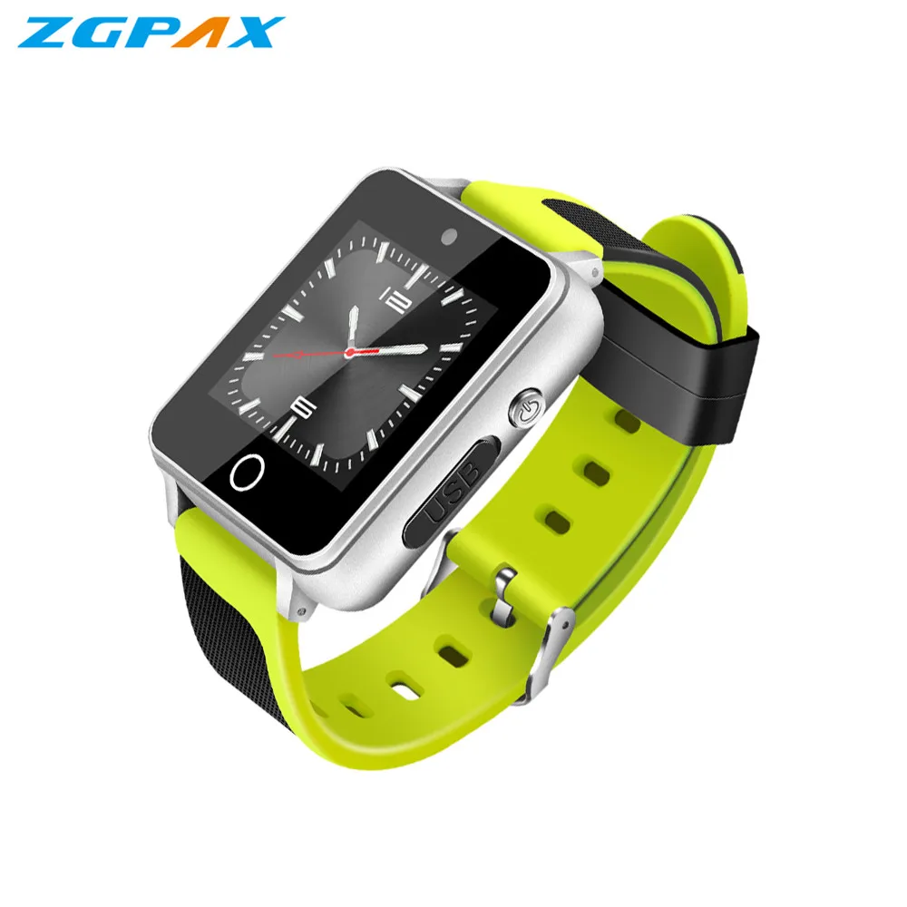 ZGPAX Смарт часы S9 MTK6580 Android 5,1 четырехъядерный 1 Гб+ 16 ГБ gps WiFi Bluetooth 4,0 SmartWatch телефон PK H1 H2 h7 K88H KW18 KW99 - Цвет: green