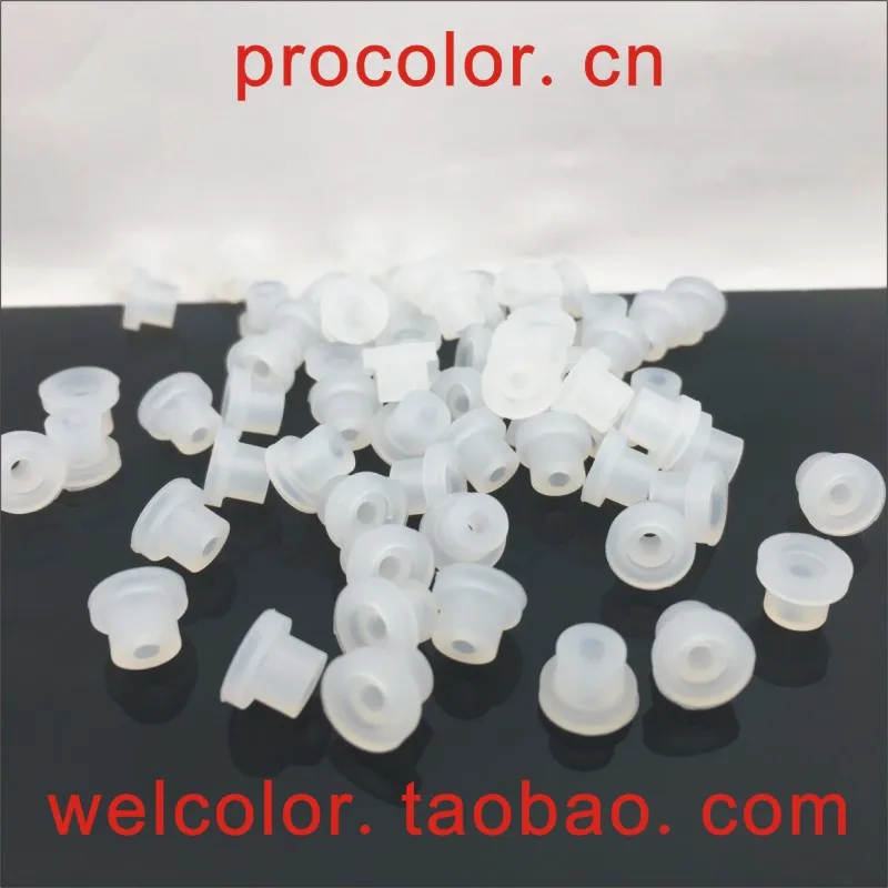 

T-shaped silicone rubber Hollow plug push in grommet single hole Motor Torque Bung OD 5.5MM 7/32 7/32" hole ID 5/64" 2MM 2 mm