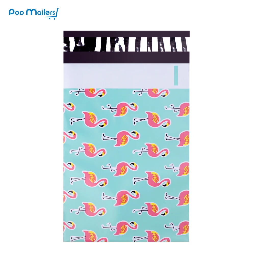 Sacos de Discussão de Plástico 100 Pcs 15×23 cm 6×9 Polegadas Padrão Flamingo Utentes Poli Auto Vedação Envelope