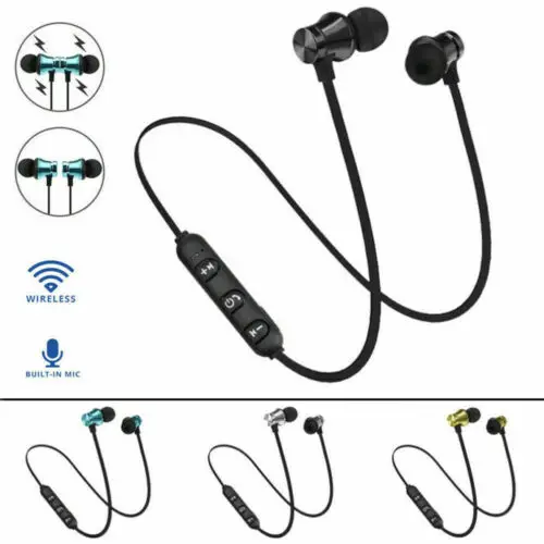 

Bluetooth 4.2 Earphone Sport Headset Bluetooth Wireless Earphones Magnetic Neckband In-Ear Earbuds 3D25