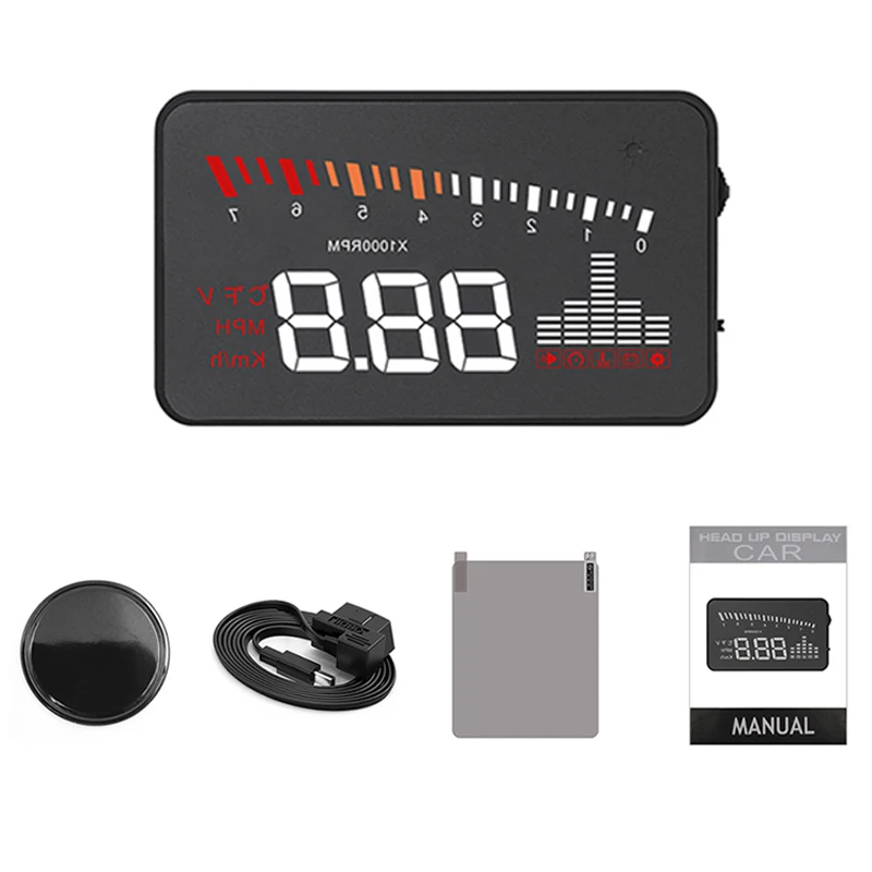 Дисплей OBD2 X5 на лобовое стекло с высокой четкостью 3 дюйма|Проекционный дисплей| |