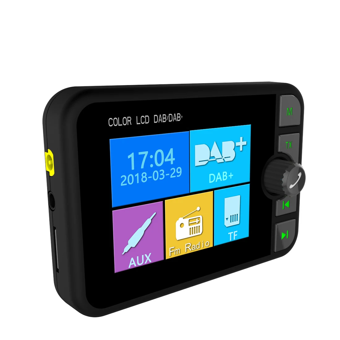 USB 2,4 дюймовый ЖК-дисплей Автомобильный DAB/DAB+ радио приемник адаптер с Bluetooth, SD карта функция воспроизведения FM передатчик излучения