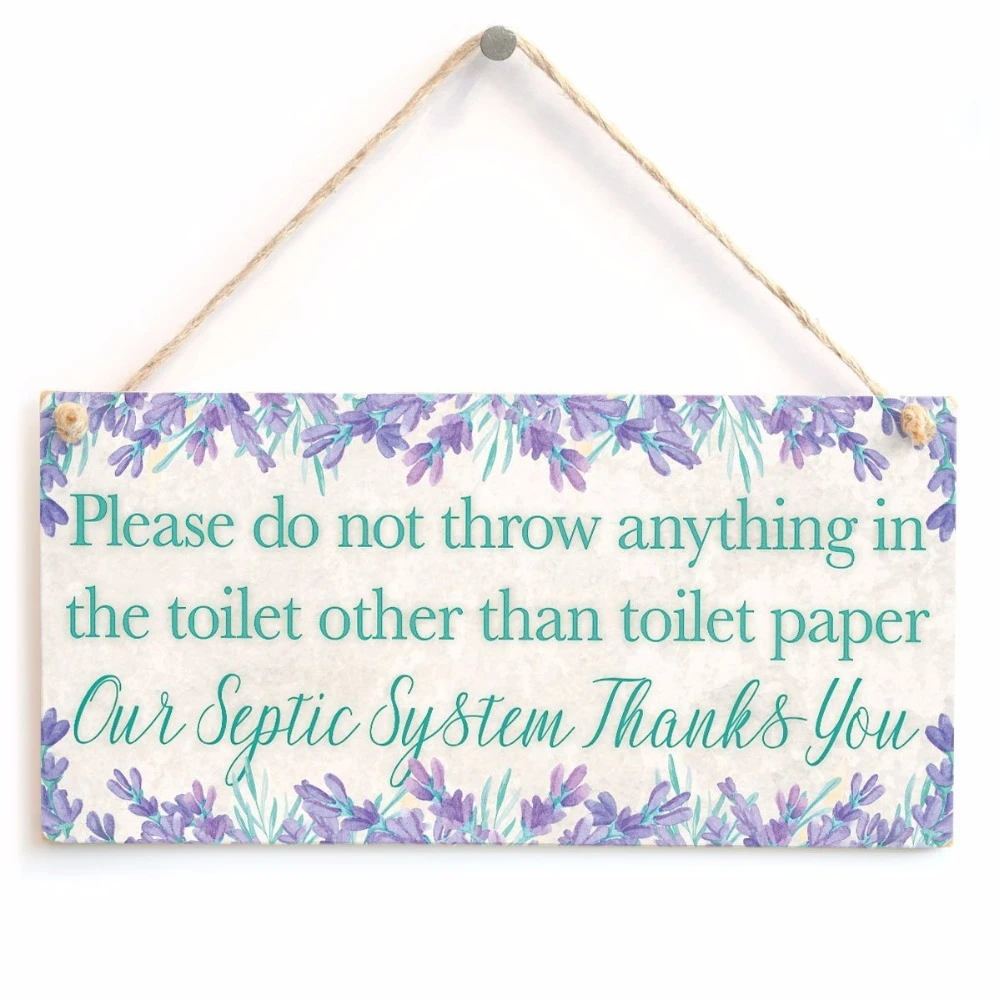 Meijiafei Please Do Not Throw Anything In The Toilet Other Than Toilet Paper Our Septic System Thanks You Septic Tank Sign Plaques Signs Aliexpress